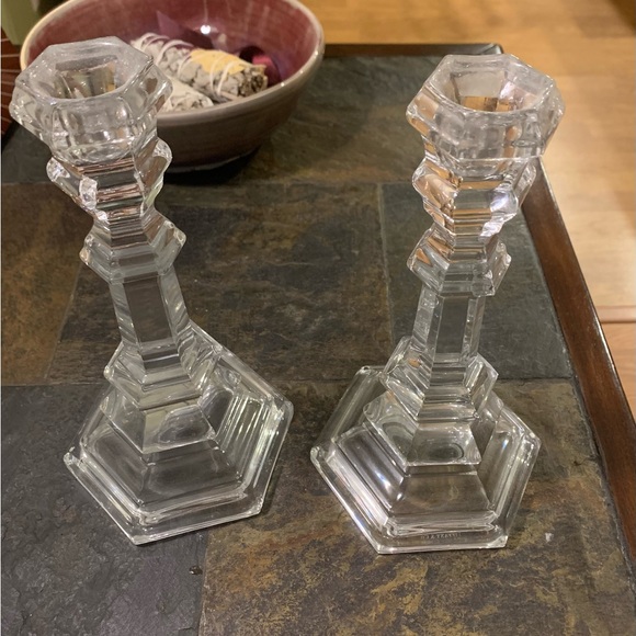 Tiffany & Co. Accents Tiffany Co Pair 2 Plymouth Clear Crystal